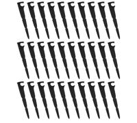TOGEVAL 30 Piquets de Fixation en PE Noir pour Tuyaux D'irrigation Goutte à Goutte Structure à Barbes, Support Stable pour Potagers et Jardins Domestiques