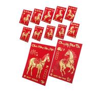 TOGEVAL 360 Pièces Chinese Envelopes Creative Hundredyuan Packets Year Of The Horse Design Vietnamese Text Lunar Year Lucky Money Pockets For Weddings And Festivals