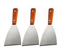 TOGEVAL 3pièces Spatule à Steak Acier Inoxydable Avec Bord Biseauté Grattoir Polyvalent Pour Cuisiner Au Gril Outil De Cuisine Pratique Pour Barbecue Et Restaurant