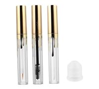 TOGEVAL 3pièces Tube Cosmétique Transparent Avec Brosse Et Flacons Rechargeables Pour Gloss à Lèvres Diy Contenant Mascara Eyeliner Vide Pour Maquillage Voyage Et Échantillons