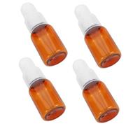 TOGEVAL 4 pièces Bouteilles Compte-gouttes pour Huiles Essentielles Plastique avec Pipette Anti-fuite Flacons Rechargeables Compacts pour Voyage et Stockage Précis