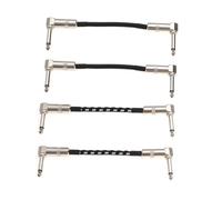 TOGEVAL 4 pièces Câble Instrument Guitare avec Fiches Coudées Cuivre Câble Patch Guitare pour Basse Amplificateur de Bruit Professionnelle