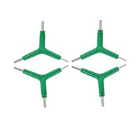 TOGEVAL 4 Pièces Clé Allen Verte Clé Triangulaire Multifonction Trois Voies Outil Compact Portable pour Entretien Réparation