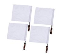 TOGEVAL 4 Pièces Drapeaux Arbitre Athlétisme avec Poteau Acier Inoxydable Léger et Poignée Antidérapante pour Signalisation de Match Accessoires Sport et Marquage Sportif