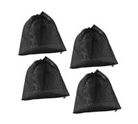 TOGEVAL 4 pièces Filtre pour Pompe Étang Extra Large avec Cordon Filet de Protection pour Pompe Aquarium Filtration Pratique pour Bassin et Piscine Noir 4pcs 31 * 41CM