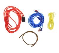 TOGEVAL 4 Pièces Kit de Câbles Audio Voiture 4 Pièces pour Installation Amplificateur et Subwoofer, Câblage Haute Performance, Compatible Suv, Accessoires Solide et Résistants Haute