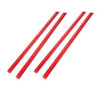 TOGEVAL 4 Pièces Rails de Skateboard Anti-Chocs Rouges Protections Nervurées pour Longboard Handboards et Snowboard Installation Rapide sans Outil Résistance à Usure et Meilleure Adhérence