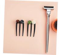 TOGEVAL 4 Pièces U Shape French Hair Pins With Beads Vintage Three Prong Hair Bun Holder For Women Updo Styling And Daily Wear
