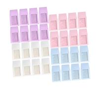 TOGEVAL 40 pièces Porte Cartes Transparent Couleurs Macarons de Protections pour Cartes à Échanger Bleu Blanc Rose Pratiques et Résistants pour Affichage et Transport