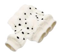 TOGEVAL 4pièces Chaussettes Tricotées pour Chiens Manchons De Protection des Jambes pour Animaux Couverture De Hock Dots Blancs