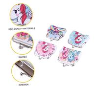 TOGEVAL 4pièces Portefeuille Court Style Licorne avec Motifs Amusants pour Et Petits Objets Assortiment De