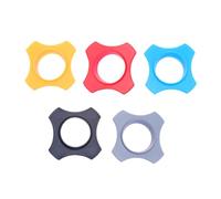 TOGEVAL 5 Pièces Anneau Roulement Silicone pour Microphone Protection Antichoc et Antidérapante pour Micro Manuel Adapté pour Ktv Conférence et Scène Couleurs Orange Bleu Noir Gris Rouge