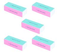 TOGEVAL 5 pièces Bloc Polissoir Ongles Éponge Quatre Faces pour Manucure Maison et Salon Outil Pratique pour Poncer Polir et Décorer les Ongles Féminins