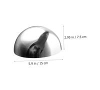TOGEVAL 5 Pièces Demi Boule Décorative Acier Inoxydable Miroir Poli Surface Réfléchissante pour Jardin Extérieur Jeu