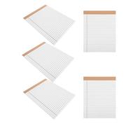 TOGEVAL 5 Pièces Lot de 5 Blocs-Notes à Grands Carreaux 203X280 MM, Papier Blanc Détachable 30 Pages, Tablette de Prise de Notes Professionnelle pour Bureau, Études et Rédaction Juridique