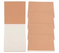 TOGEVAL 5 pièces Lot de Petits Carnets de Notes Épais Papier Kraft Vierge Bloc-notes Portable pour Écriture Croquis et Prises de Notes Au Bureau École Voyage