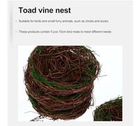 TOGEVAL 5 pièces Nid Oiseau Décoratif Rotin Tressé Accessoires Artisanaux pour Décoration de Jardin Table et Cage pour Pâques et Ornements Printaniers