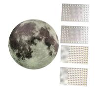 TOGEVAL 5 Pièces Stickers Muraux Lune et Lumineux Autocollants Phosphorescents DIY Vert Naturel pour Chambre Garçon Fille Décoration Autocollante Sans Trace