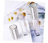 TOGEVAL 5 pièces Tubes de à Rechargeables Contenants Ronds pour Brillant à DIY Cosmétiques Portables et Réutilisables