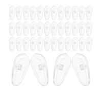 TOGEVAL 50 paires Plaquettes Nez Silicone Anti-dérapantes pour Lunettes Coussinets de Rechange Souples avec Chambre à Air Compatibles Lunettes Soleil Pack