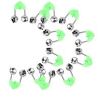 TOGEVAL 50 pièces Clips pour Canne Cloches Alerte Doubles Accessoires Légers et Faciles à Installer pour Nuit Sons Clairs et Puissants