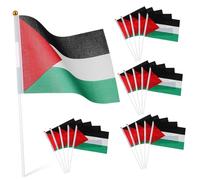 TOGEVAL 50 Pièces Drapeaux Palestiniens à Agiter de Petits Drapeaux Parfaits pour Événements Scolaires Bureaux Parades et Sports
