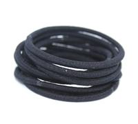 TOGEVAL 50 Pièces Lot de Élastiques Cheveux Nylon Extensibles sans Métal Accessoires Coiffure Doux pour Queue de Cheval Adaptés Adultes et Garçon Fille Noir