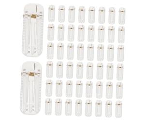 TOGEVAL 50 Pièces Pinces à Cheveux Transparentes DIY Bases de Barrettes Vierges pour Créations Artisanales Clips Simples pour Accessoires Coiffure Femmes et Filles