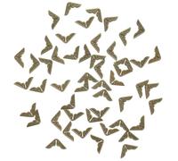 TOGEVAL 50 Protège-Coins en Métal Vintage 14mm, Lot de 50 Pièces pour Albums Photo, Carnets et Dossiers, Protection Décorative D’Angle Style Rétro pour Scrapbooking et Bricolage, Couleur