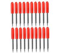 TOGEVAL 50pcs Lames de Découpe Outil de Découpe de Vinyle 45° en Tungstène pour Papier Fin et Ruban Adhésif Auto-adhésif Capuchon en Caoutchouc