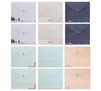 TOGEVAL 54 pièces Set de Papeterie Papier à Lettre Floral avec Enveloppes Assorties Papier Lisse pour Correspondance Invitation et Notes Ensemble Pratique pour Écrire et Envoyer