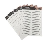 TOGEVAL 6 feuilles Autocollants Sourcils Réalistes Temporaires Imperméables Outil Maquillage Sourcils Naturel