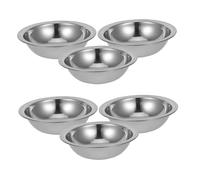 TOGEVAL 6 pièces Bol Masque Visage Acier Inoxydable Bol de Mélange Épais Chute pour Préparation DIY de Masques Faciaux Kit Professionnel pour Salon de Beauté