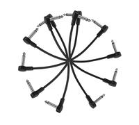 TOGEVAL 6 pièces Câbles Patch Guitare Cordon Instrument Court Antiparasite Connecteur Sécurisé pour Pédales Effet Guitare Accessoires Fiables