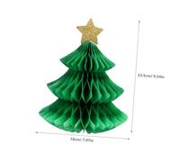 TOGEVAL 6 Pièces Décorations Centre de Table Papier Nid Abeille Rouge et Vert pour Sapin de Noël Ornements Festifs pour Fête et Décoration de Noël