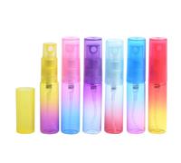 TOGEVAL 6 pièces Flacons Spray Rainbow Gradient Verre Rechargeables Distributeurs Crème Portables pour Voyage Stockage Cosmétique et Parfum