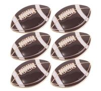 TOGEVAL 6 Pièces Lot de 6 Broches Rugby en Métal Argenté, Badges Mignons Dessin Animé, Insignes Décoratifs pour Vêtements, Paquet et Casquettes, Accessoires Sportifs pour Fans de Football,