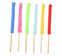 TOGEVAL 6 pièces Lot de Bâtons de Nettoyage Microfibre Multifonction Manche Style Baguette pour Intérieur Bouteilles et Verres Outil Pratique de Dépoussiérage et Entretien Ménager