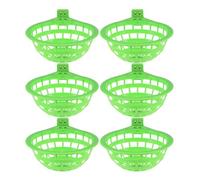 TOGEVAL 6 pièces Lot de Nids Plastique pour Pigeons Nichoirs Suspendus Verts Confortables et Durables Accessoires pour Cages Oiseaux et Reproduction pour Perruches Perroquets et Canaris