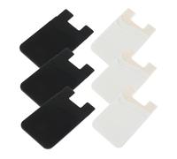 TOGEVAL 6 pièces Lot de Porte-Cartes Adhésifs pour Coque de Téléphone Porte-Carte et Léger Pochette Auto-adhésive pour Cartes et Espèces Compatible avec Tous Les Modèles Noirs et Blancs