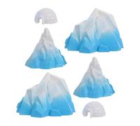 TOGEVAL 6 pièces Ornement Aquarium Montagne de Miniature Glaciers et Igloos Décoration Paysage Arctique Résine pour Terrarium Présentoir et Décoration Gâteau