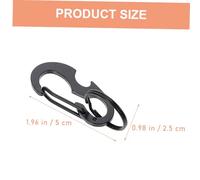TOGEVAL 6 pièces Porte Clés Multifonction D Shaped Acier Inoxydable avec Ouvre Bouteille Clip pour Escalade Camping et Activités Outdoor