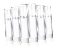 TOGEVAL 6 pièces Set de Flacons de Voyage Anti-fuite Bouteilles Rechargeables Pompe Lotion et Vaporisateur Pulvérisation Distributeurs Cosmétiques Transparents pour Sérum et Fond de Teint