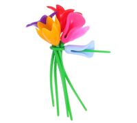 TOGEVAL 6 pièces Silicone Wine Glass Charms Set Floral Shape Reusable Glass Markers For Party Favors And Drink Identification And Couleur Aléatoire Couleur Aléatoire