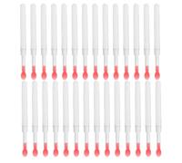 TOGEVAL 60 Applicateurs à Lèvres en Silicone avec Couvercle - Pinceaux Estompeurs Polyvalents Blanc et Rouge - Kit 60 Pièces pour Maquillage Gloss et Rouge à Lèvres - pour Voyages et