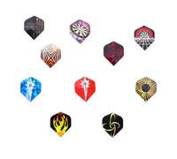 TOGEVAL 60 Pièces D’Ailes de Queue de Fléchettes Holographiques 30 Pièces par Lot Matériau Solide Finition Laser Colorée Accessoires pour Jeu de Fléchettes Bricolage et Sport Adulte