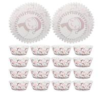 TOGEVAL 600 pièces Caissettes Papier Motif Bonhomme de Résistantes pour et Fêtes Hiver Caissettes Muffins Antiadhésives pour et Présentation de Desserts