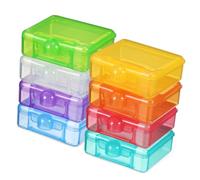 TOGEVAL 8 pièces Boîte à Pilules de Voyage Compacte Pilulier Portable Transparent Organiseur Pratique pour Rangement Hebdomadaire Petit Étui Facile à Transporter