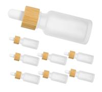 TOGEVAL 8 pièces Bouteilles Verre Mat avec Pipettes Compte Gouttes Lot de Flacons Vides pour Huiles Essentielles Rangement Pratique et Dosage