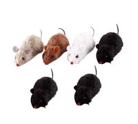 TOGEVAL 8 pièces Jouets Souris à Remonter pour Chat Peluche Réaliste Peluche Mécanique Interactif pour Attirer et Divertir Les Chats Cadeau Amusant pour Animaux Couleur Couleur Aléatoire